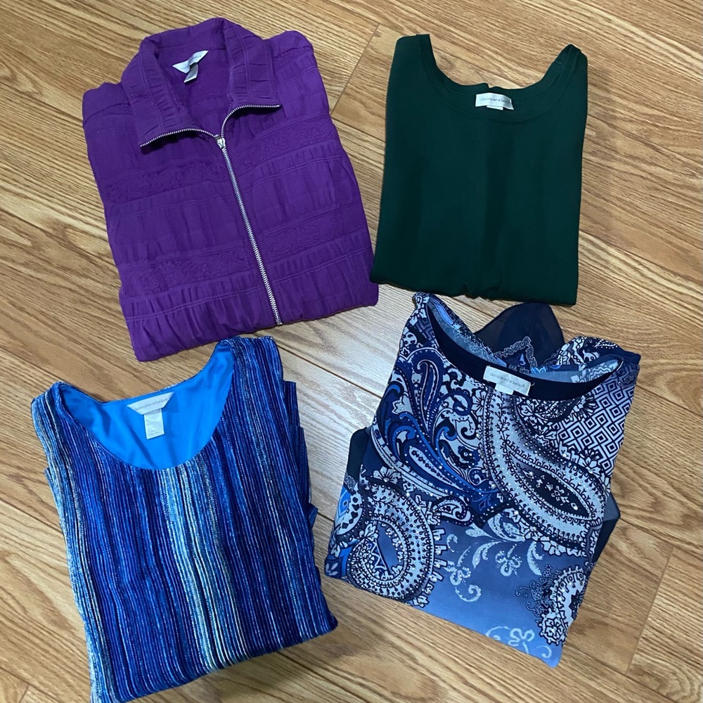 Christopher & Banks Women's Tops - Purple, Green, Blue